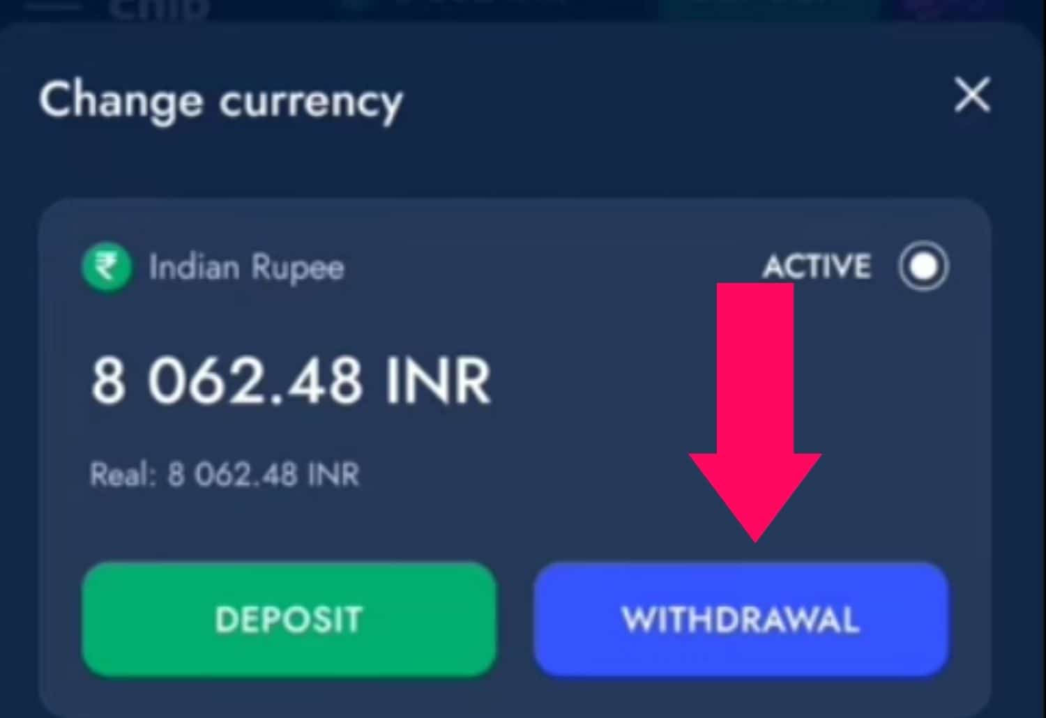 Bluechip Casino India detailed withdrawal instruction