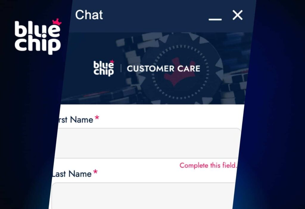 Bluechip India Casino Customer Care online chat